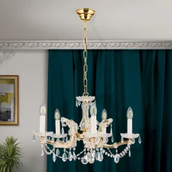 TJURA lysekrone med 5 lys 60 cm