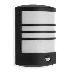 Toledo udendørs LED-væglampe, sensor, sort 4.000 K