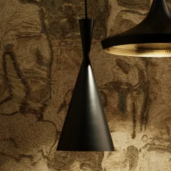Tom Dixon Beat Tall LED-pendellampe, sort