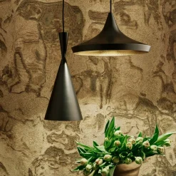 Tom Dixon Beat Wide LED-hængelampe, sort