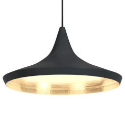 Tom Dixon Beat Wide LED-hængelampe, sort