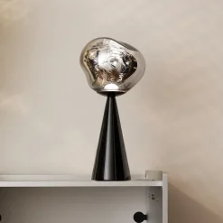 Tom Dixon LED-bordlampe Melt Portable, sort, 29 cm