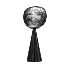 Tom Dixon LED-bordlampe Melt Portable, sort, 29 cm