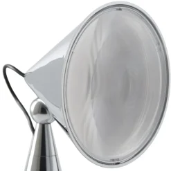 Tom Dixon LED-bordlampe Pose, sølvfarvet, højde 25 cm