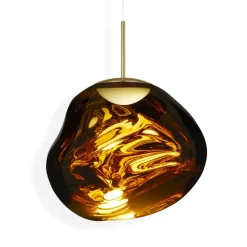 Tom Dixon LED-hængelampe Melt, Ø 50 cm, ravgul