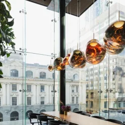 Tom Dixon LED-hængelampe Melt, Ø 50 cm, kobber, plast