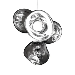 Tom Dixon LED-lysekrone Melt Chandelier, kromfarvet