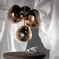 Tom Dixon LED-lysekrone Melt Chandelier, kobberfarvet