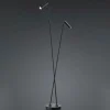 Tom LED-gulvlampe, 2 lyskilder, sort