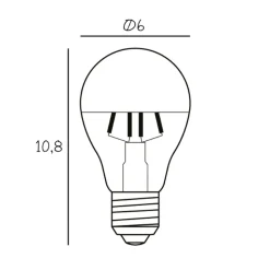 Topforspejlet pære Arbitrary E27 sølv 3,5W 2700K dæmpbar