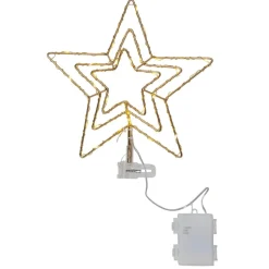 Topsy LED-julestjerne, 3D-stjerne, batteridrift