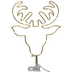 Topsy LED-julestjerne, hjortehoved, batteridrift