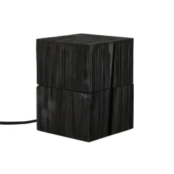 Treasure bordlampe, sort, træ, hængslet