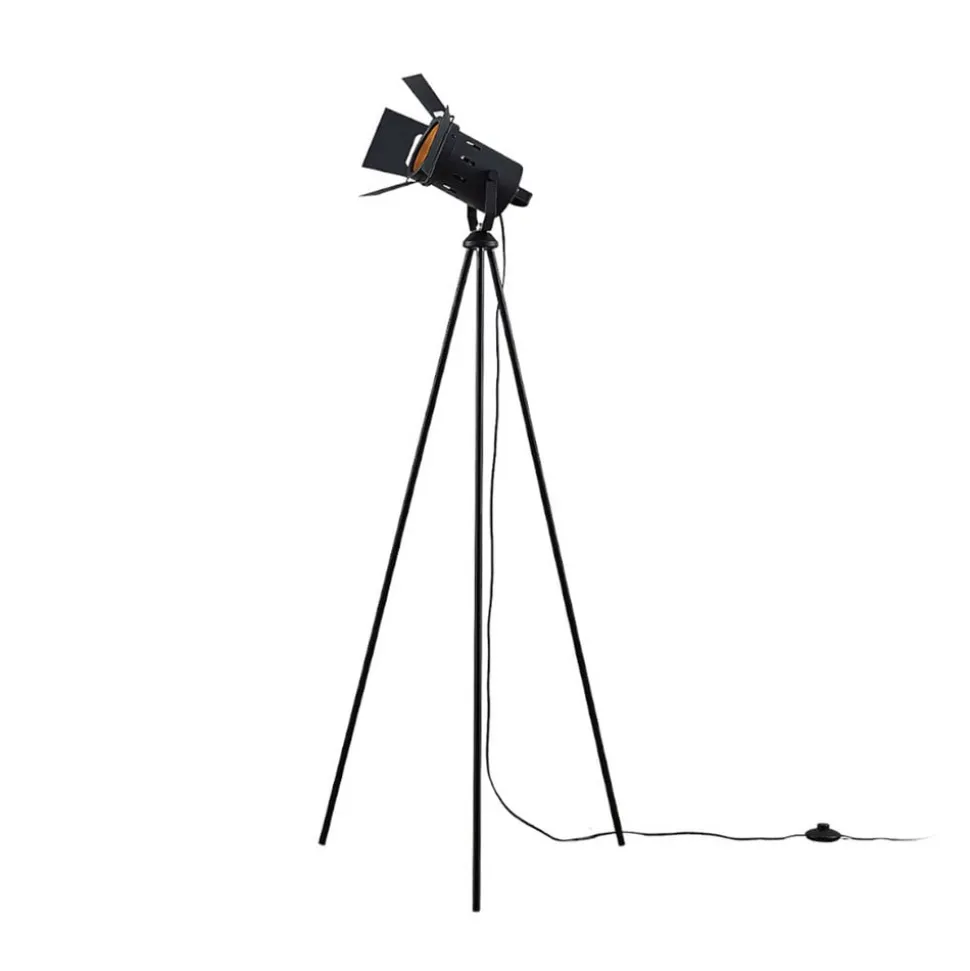 Trebenet gulvlampe Devon i sort