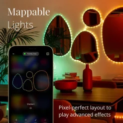 Twinkly Dots LED-lyskæde RGB, sort, IP44, 10 m