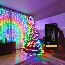 Twinkly RGB lyskæder, sort, 250 lys 20m