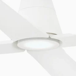 Typhoon L loftventilator, LED-lampe IP44, hvid