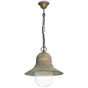 Udendørs hængelampe Campanula 2094, antik messing, Ø 29 cm, IP44