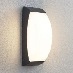 Udendørs LED-væglampe Alexey, IP65, mørkegrå