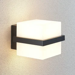 Udendørs LED-væglampe Auron, terningformet
