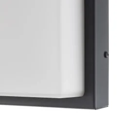 Udendørs LED-væglampe Babett, stål, glas, sensor