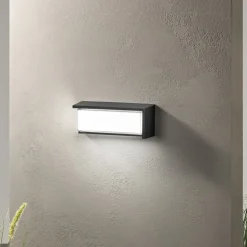 udendørs LED-væglampe BLOCK, sort, 32 cm plast, CCT
