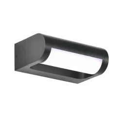Udendørs LED-væglampe CMD 9052, bredde 18 cm, antracit, IP65