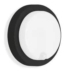 Udendørs LED-væglampe Dortmund Ø17cm sort