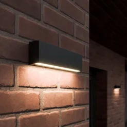 Udendørs LED-væglampe Elvira, antracit, metal, varmhvid, IP65