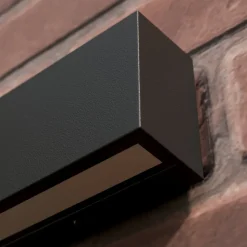 Udendørs LED-væglampe Elvira, antracit, metal, varmhvid, IP65