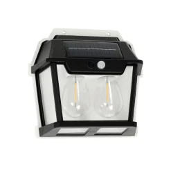 Udendørs LED-væglampe Filo Double, sort, IP44