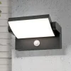 Udendørs LED-væglampe Ginger, sensor, antracit, IP54