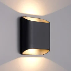 Udendørs LED-væglampe, grafit, op & ned, CCT, dæmpbar, aluminium