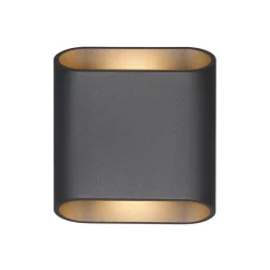 Udendørs LED-væglampe, grafit, op & ned, CCT, dæmpbar, aluminium