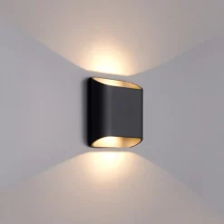 Udendørs LED-væglampe, grafit, op & ned, CCT, dæmpbar, aluminium