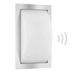 Udendørs LED-væglampe Ivett, stål, sensor