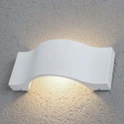 Udendørs LED-væglampe Jace, hvid