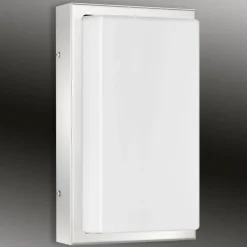 Udendørs LED-væglampe Julea, stål, glas, bevægelsessensor