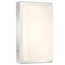 Udendørs LED-væglampe Julea, stål, glas, bevægelsessensor