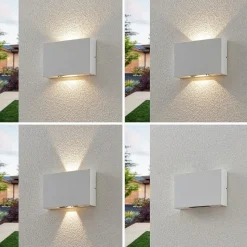Udendørs LED-væglampe Katla af aluminium