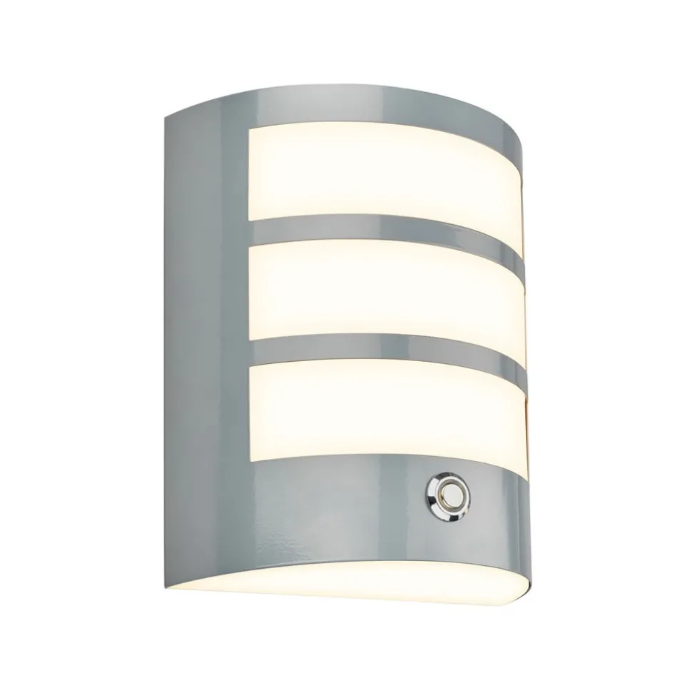 Udendørs LED-væglampe 3793014, kromfarvet, dæmpbar, IP44