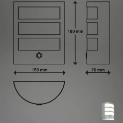 Udendørs LED-væglampe 3793014, kromfarvet, dæmpbar, IP44