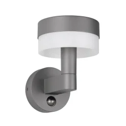 Udendørs LED-væglampe Mackenzie Sensor antracit, trykstøbt aluminium