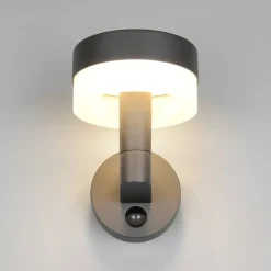 Udendørs LED-væglampe Mackenzie Sensor antracit, trykstøbt aluminium
