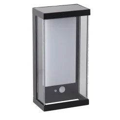 Udendørs LED-væglampe med solceller 67419BK