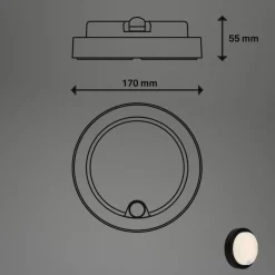Udendørs LED-væglampe 3765015, sensor, sort
