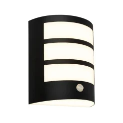 Udendørs LED-væglampe 3795015, sort, sensor, IP44