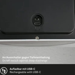 Udendørs LED-væglampe 3795015, sort, sensor, IP44