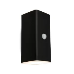 Udendørs LED-væglampe, sort, sensor, op/ned