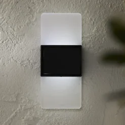 Udendørs LED-væglampe Wally, 14x6 cm hvid frostet CCT